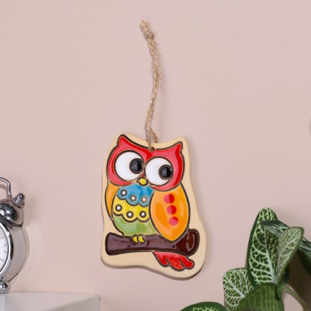 Panel "Owl", 7 cm, Mayolik-1