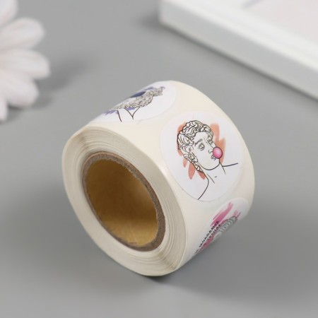Stick paper "Sculpture and abstraction" d = 2.5 cm 252 pcs in the roll-1
