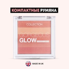 Румяна компактные Collection с эффектом мерцания, 10 г