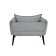 The Naples chair, without a mechanism, velor, color gray color