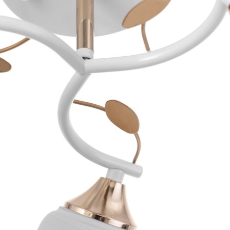 Elena chandelier 3x60W E27 white/gold 45x45x23cm-6