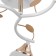 Elena chandelier 3x60W E27 white/gold 45x45x23cm