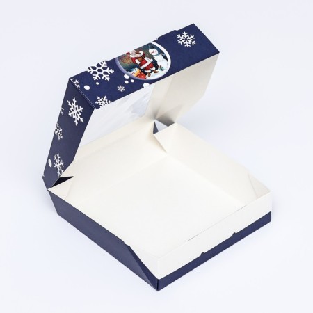 Folding box with a blizzard window, 15 x 15 x 4 cm-4