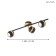 Nocito 3x3.3W GU10 lamp, black, gold