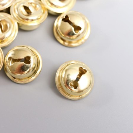 Set of decor for creativity "Bells Gold" set 24 pcs 0.8x1.5x1.5 cm