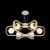 Avola chandelier, 6x40W G9, white color, gold