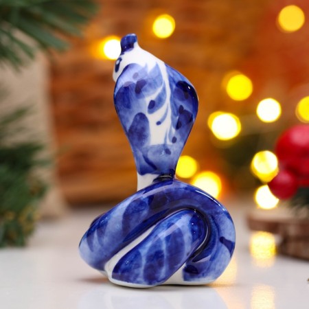 New Year. Suvenir "Snake Knot" 8.5 × 5.5 cm, gzhel-2