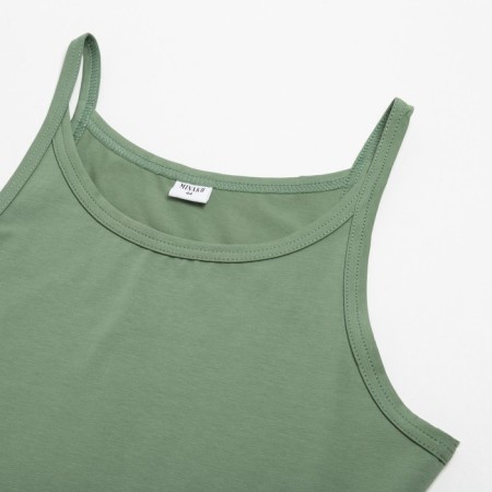 T-shirt shortened female minku: Basic line olive color, river 42-7