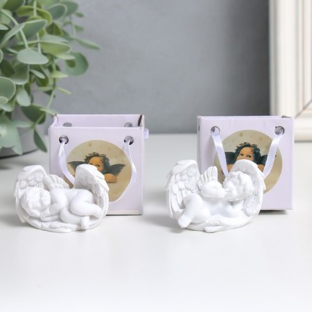 Souvenir Polystone "White Angel - Wings Sleep" MIX 3x5x3.5 cm-1