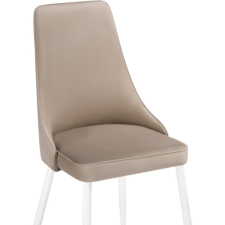STULL OF A LANA Metal/Velur, White/Beige 57x50x99 cm-4