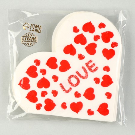 Paper napkins "Love" 33x33 cm, set 20 pcs.-3