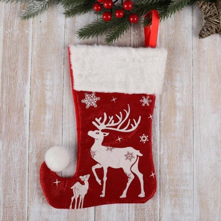 Nosok for gifts "Magic" deer, 18x25 cm, white red-1