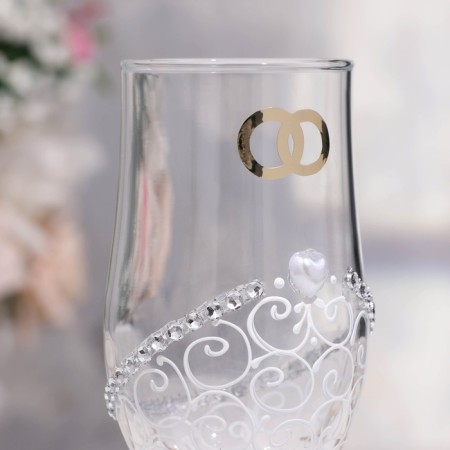 Set of wedding glasses "luxury", golden-3