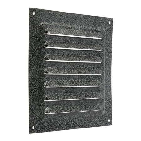 Ventilation grate Zein Lux RM1717SR, 175 x 175 mm, with a grid, metal, silver-4