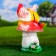 Garden figure "Dwarf on fly agaric" 36x22x23cm