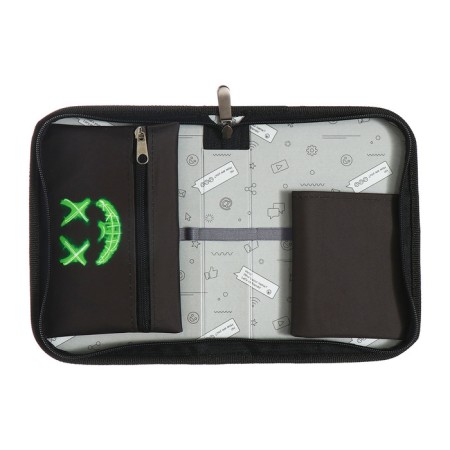 Penal 1 section 140 x 210 x 40 mm, folding pocket and cosmetic bag, fabric, calligrata top content "mask"-5