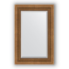 Mirror with fatset in a baguette frame - a bronze aquate 93 mm, 57 x 87 cm, evoForm