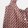Permanent bag on the button, folding, brown color