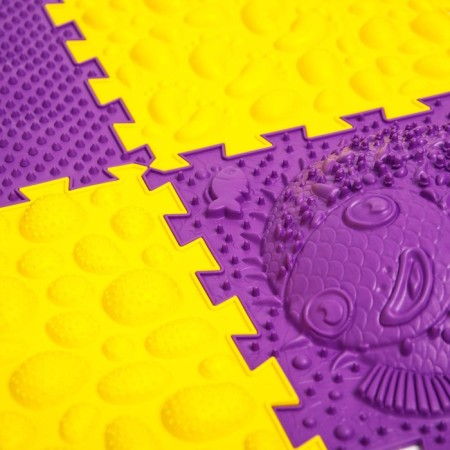 Modular massage rug ortho puzzle "Assorted", 12 modules, color mix-3