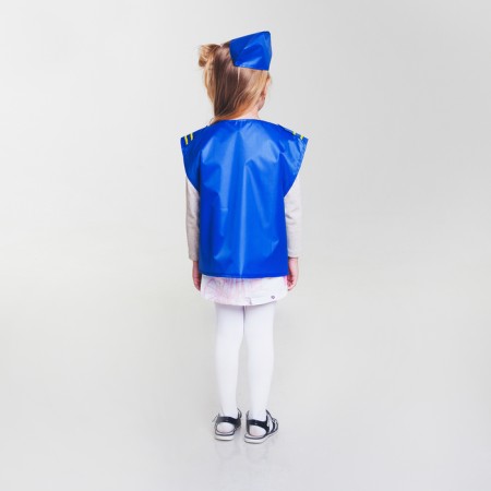 Stewardess carnival costume, vest, cap, 4-6 years old, height 110-122 cm-2