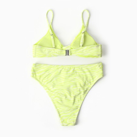 Separate female swimsuit, color geometry on light green, size 48 (l)-10