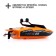 The radio -controlled “speedboat” boat works on the battery, the color is orange
