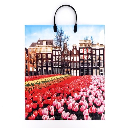 Package "Spring in the city", plastic with a plastic pen, 38x45 cm, 90 μm