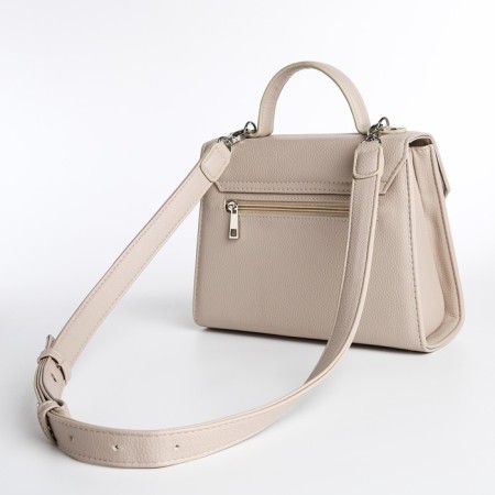 Women's bag Textura, messenger, medium size, beige color-4