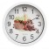 Wall clock, series: kitchen, "cupcakes", smooth move, D-20 cm, white