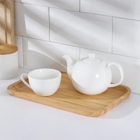 STRIATA shade for feeding, rectangular, 30 × 20 cm, bamboo