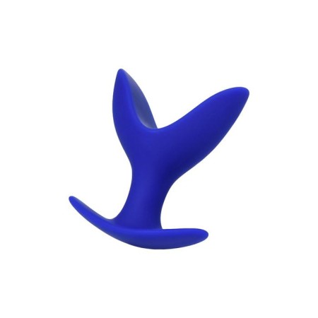 Expanding anal plug Bloom, silicone, blue color, 9 cm, d = 6.5 cm-1