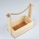 Wooden Kashpo 28 × 15 × 30 cm "Arm", handle rope, natural pine