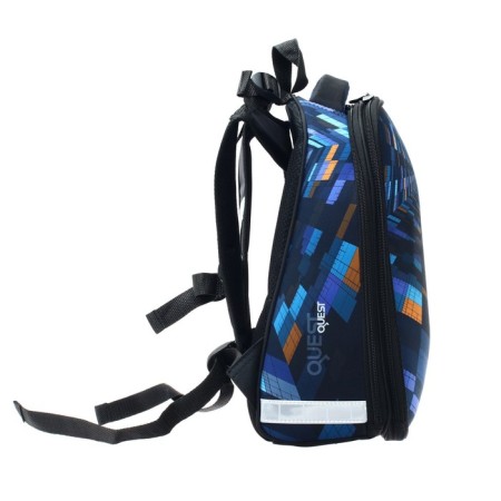 School backpack 38 x 30 x 16 cm, ergonomic back, stavia "quest", multicolor/blue-4