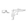 Bracket, 350x300x1 mm, white, 1 pc.