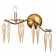 Sconces st. SL1653.201.01. Siena. 1x40 W, E14, 48x38 cm, golden color