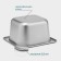 Gastrootiness 1/6 of stainless steel, 100 mm, 17.6 × 16.2 × 10 cm, thickness 0.8 mm