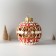 Souvenir Polystone Light "New Year's ball red with white patterns" 16.5x16.5x20 cm