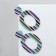 Earrings plastic "Gloss" colored with lilac-blue inserts