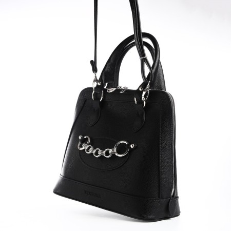 Female bag Textura, tout, average size, black color-4