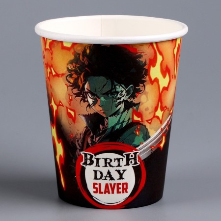 A one -time paper glass "Happy Birthday. Anime ", 250 ml-1