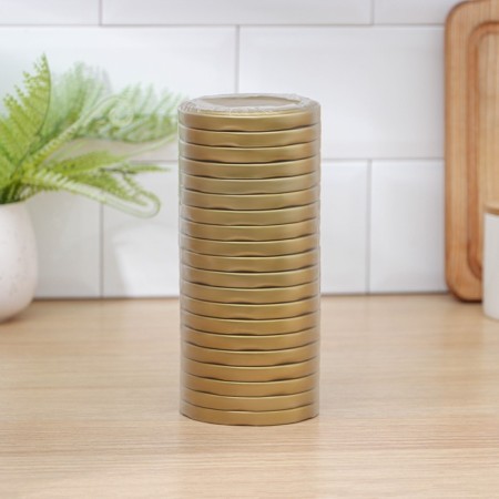 KOMFI canning cover, TO-82 mm, metal, varnish, packaging 20 pcs, gold color-5