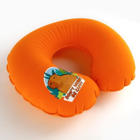 Pillow inflatable "capybara", orange color-3