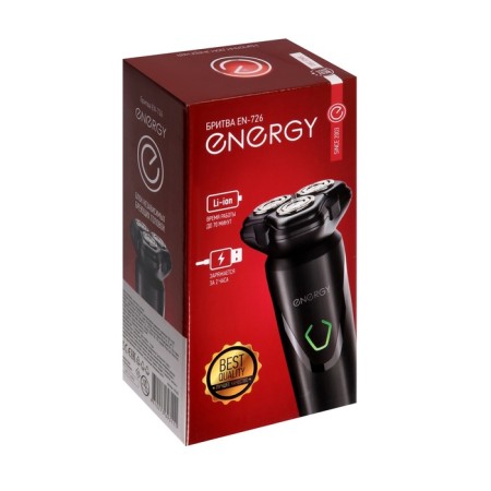 Energy Energy EN-726, 3 W, Rotorny, 3 heads, wet shave, from battery, black-9