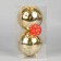 Set of balls plastic D-10 cm, 2 pcs "vintage" gold