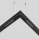 Corner power connector for the track system Technical TRA034CPC-42B-15, 33x1.7x1.8 cm, black color is black