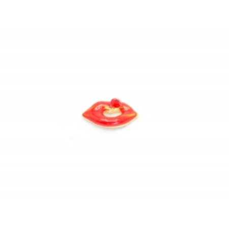 Metal fittings Pole "Kiss with Red Stone", 4 pcs