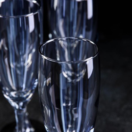 A set of champagne glasses "Blue Sky", 170 ml, 6 pcs, blue color-1