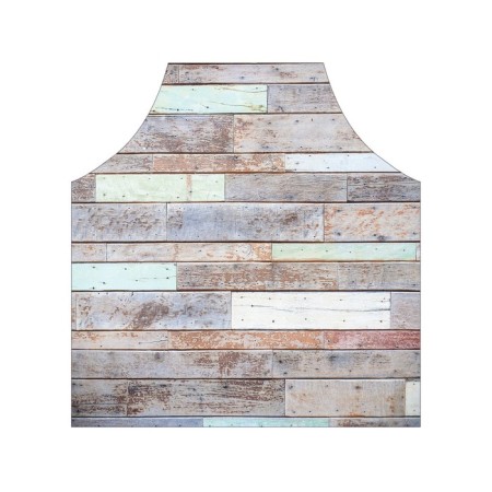 Apron kitchen with a photo print "Wooden wall", adjustable, size OS-2