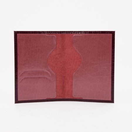 Cover for passport, burgundy color-2