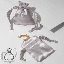 Site gift bag with tape, 7 × 9 cm, silver color